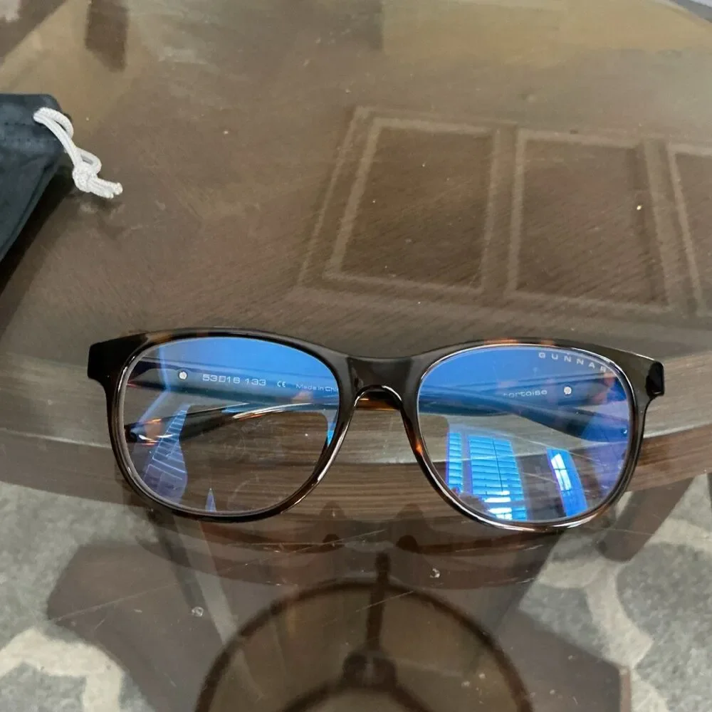 GUNNAR Rush Tortoise Blue Light Blocking Glasses Clear Lens Round Lightweight
